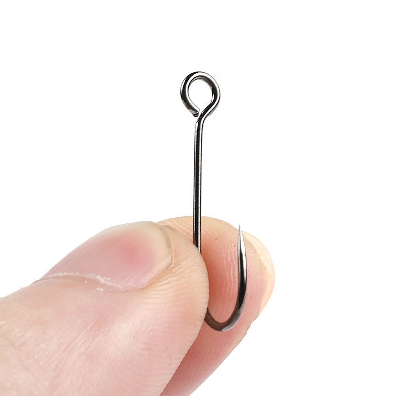 Anzuelo de púas supercontinent, anzuelo de pesca con anillo grande, anzuelos individuales de acero al carbono, anzuelos de gusano con anillo de ojos grandes, 20 piezas