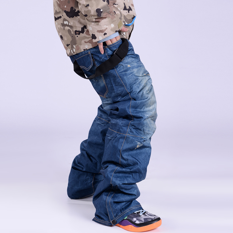 -35 メンズスノーパンツカウボーイスタイル冬屋外スノーボード服スキーズボン防風防水暖かいスーツ着用男性