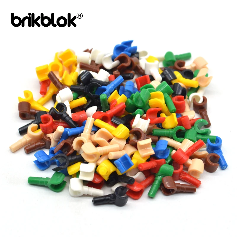 Multicolors 100 Cái/lốc Gạch Mini Tay Cầm Tay Phần Cơ Thể Khối Xây Dựng Đồ Chơi Cho Mộc Nhân Vật