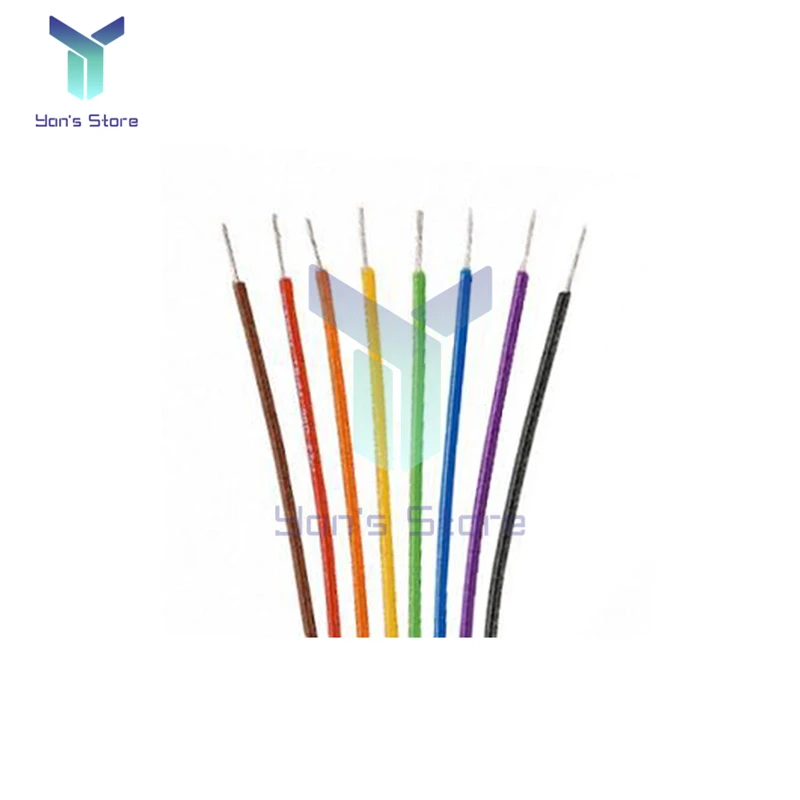 250M 30AWG Dây Cáp 8 Màu PCB Hàn Bay Iine 0.55Mm Bo Mạch Dây Nhảy Màu Cách Nhiệt Bọc Cáp Mạ Thiếc đồng Nguyên Chất