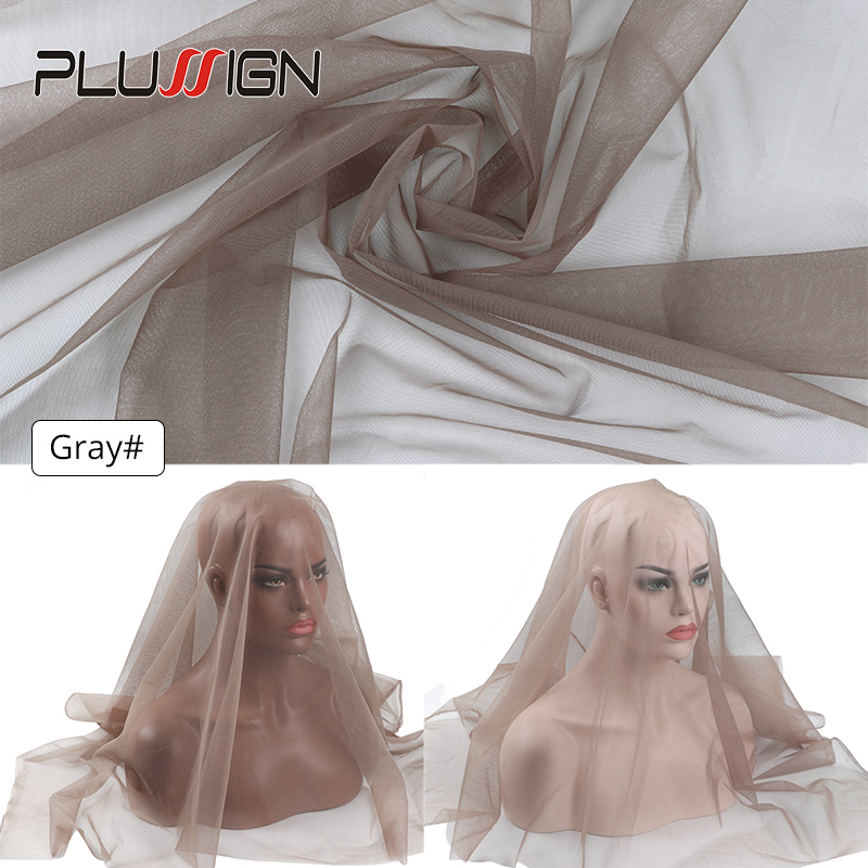 Plussign-red para tejer cabello de 1/4 yardas, Material de encaje suizo superior, base para sótano, peluquín, red de cierre Frontal para hacer pelucas