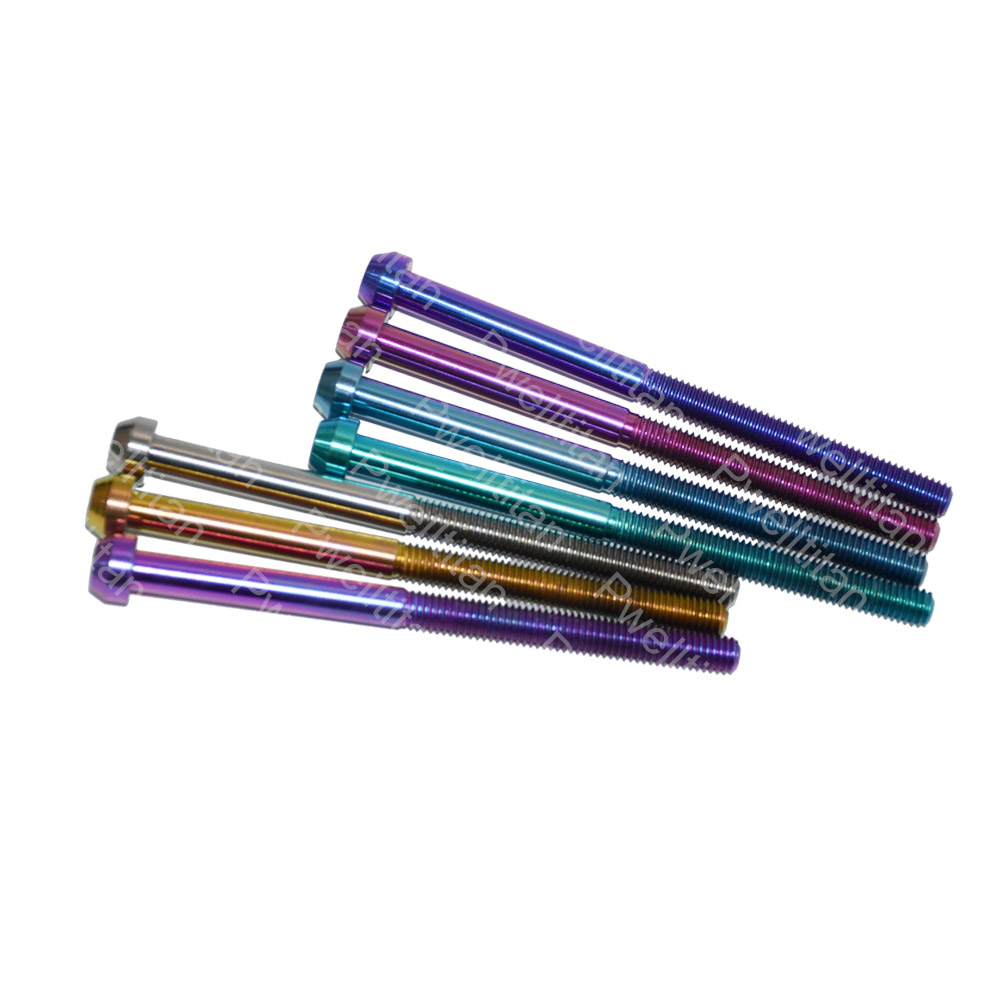 6 Buah Baut Titanium M6 X 90Mm Ti Sekrup Grade5 untuk Balap Motor Tombol Penyadapan Kepala Heksagonal Hex