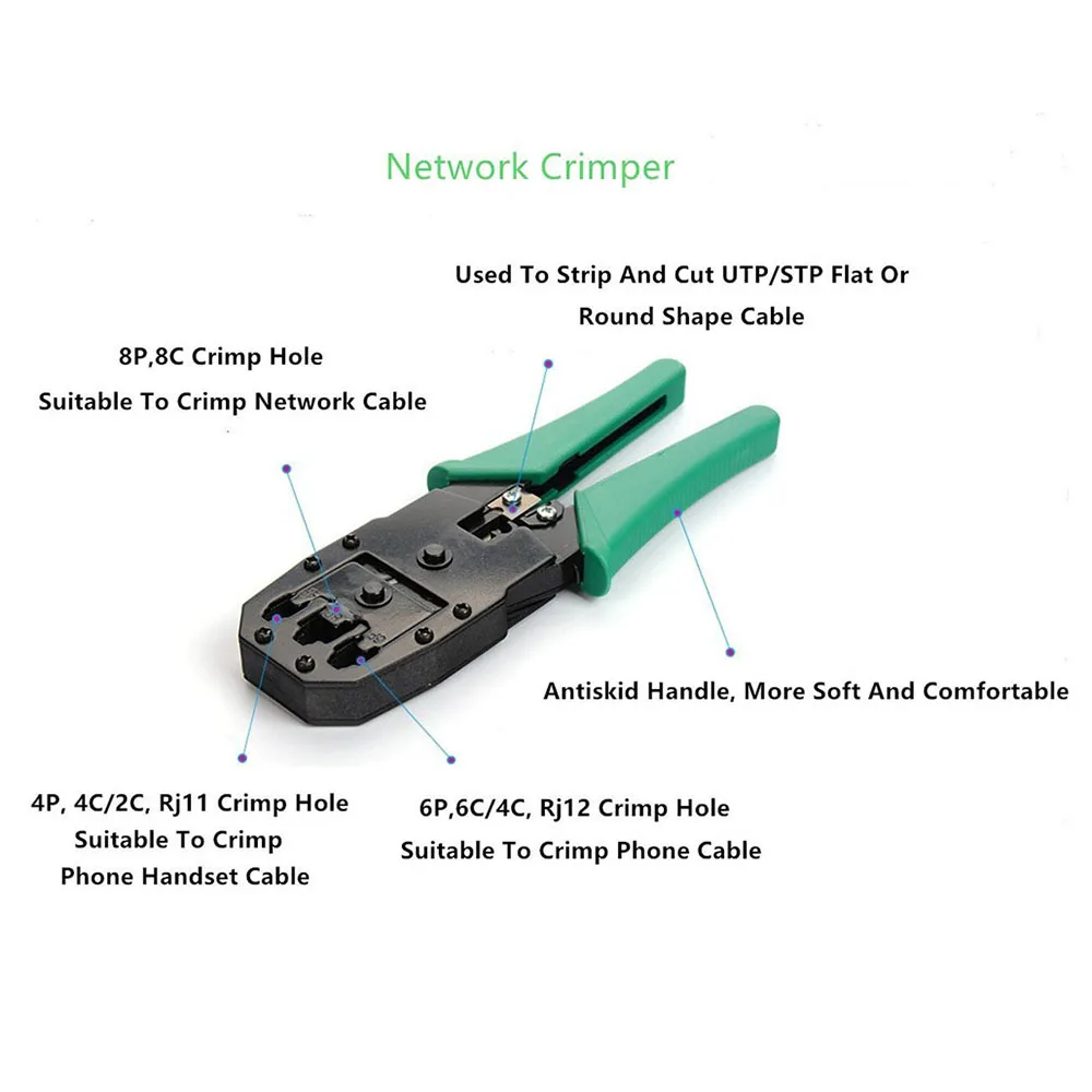 ONTi Mạng Bộ Dụng Cụ Chuyên Nghiệp Di Động Ethernet Bảo Dưỡng Máy Tính LAN Cáp Crimper Cắt Sửa Chữa Với Túi