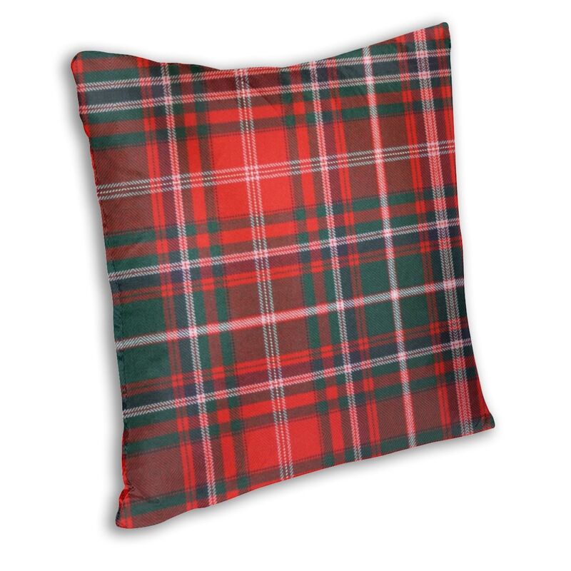 Sarung Bantal Kotak-kotak Modern Tartan Merah Lembut Dekorasi Sarung Bantal Kerajinan Kotak Mode Kustom Penutup Bantal 40X40 Sarung Bantal untuk Sofa