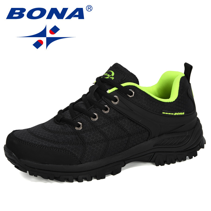 Bona novos designers populares sapatos de caminhada homem nubuck malha de couro ao ar livre tênis de escalada sapatos esportivos na moda