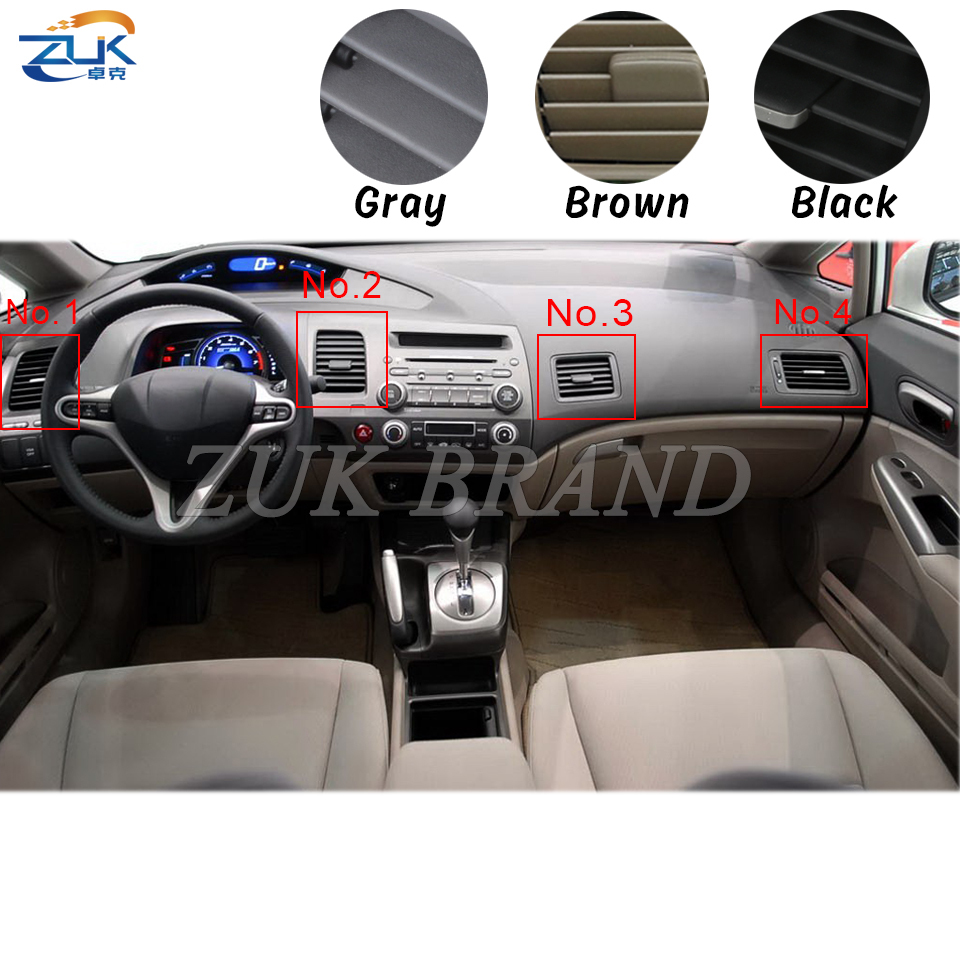 Piezas de coche, salida de ventilación de aire acondicionado de CA del lado del pasajero genuino para HONDA CIVIC FA1 FD1 FD2 2006 2007 2008 2009 2010 2011