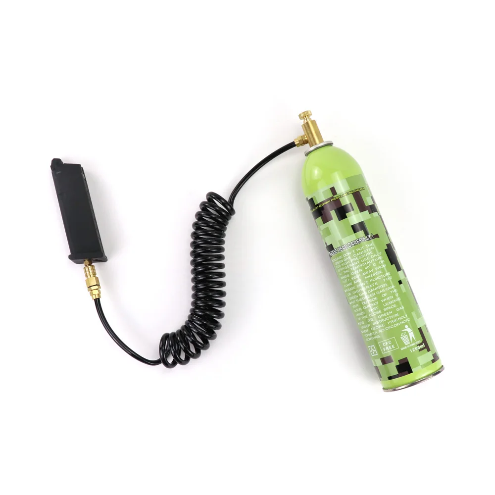 New Airsoft Adapter Set for Green Gas Canisters with Coil Hose