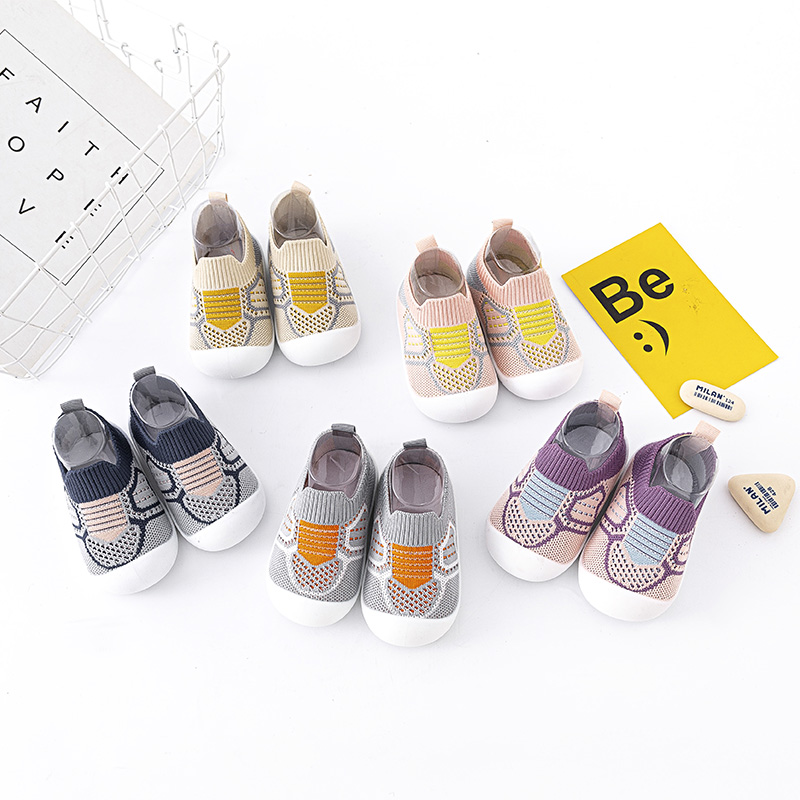 Spring Summer New Baby First Walker Breathable Mesh Infant Toddler Shoes Soft Bottom Kids Girls Boys Slip-On Casual Sneakers