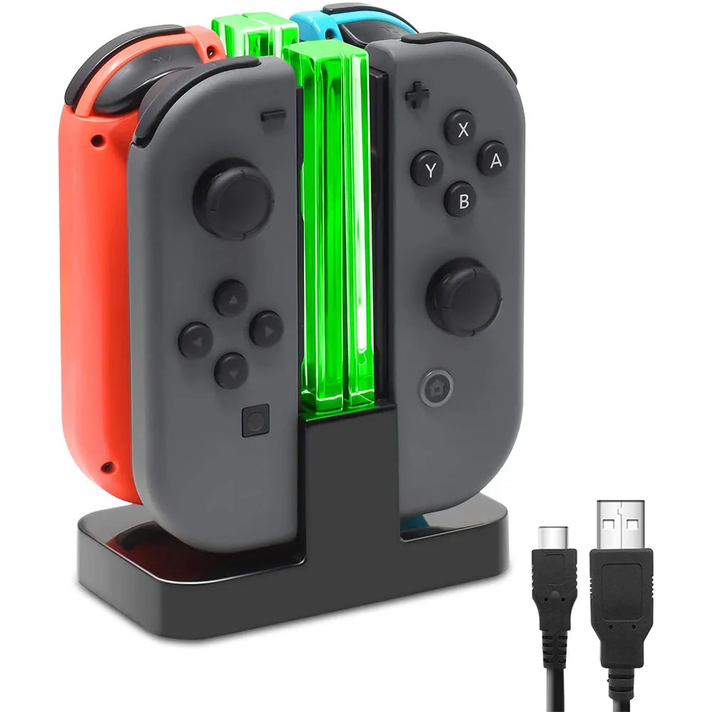 Nintend Switch 4 controlador cargador indicador LED estación de carga para Nitendo Switch Nintendoswitch NS Joy-con Accesorios