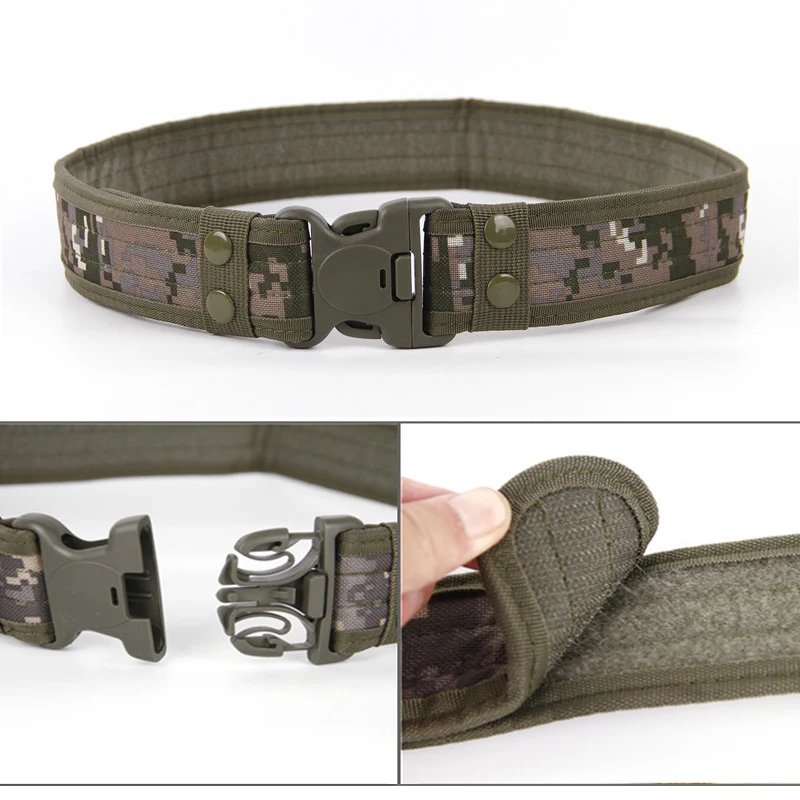 Quick Release Taktische Gürtel Neue Armee Stil Kampf Gürtel Mode Männer Leinwand Bündchen Mann Outdoor Jagd Camouflage 130 cm