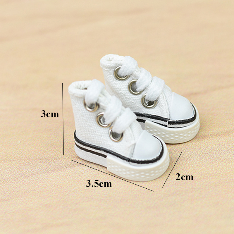 1 Cặp 3.5Cm Giày Búp Bê Cho Blyth Búp Bê Licca Jb Búp Bê Mini Giày Búp Bê Nga Giày Sneakers Cho 1/6 búp Bê BJD Phụ Kiện Búp Bê
