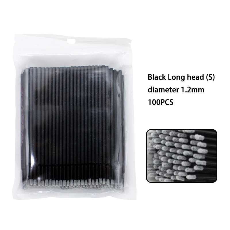 100Pcs/set Disposable Colorful Cotton Swabs Eyelash Brushes Cleaning Swab Extension Cosmetic Tool for Make up Stick Eyelash