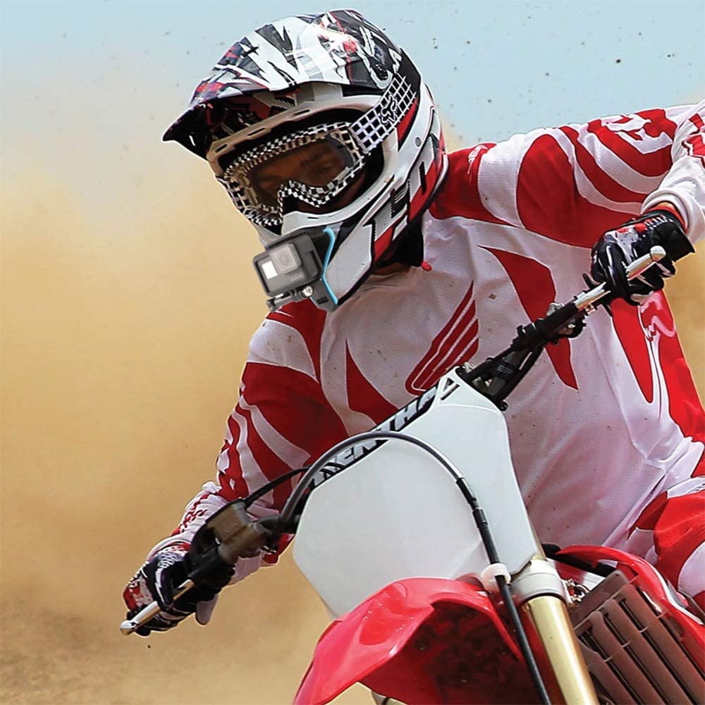 Suporte de capacete para gopro hero 11 10 9 8 7 6 5 4 3 motocicleta yi ação esportes câmera montagem rosto cheio titular acessórios