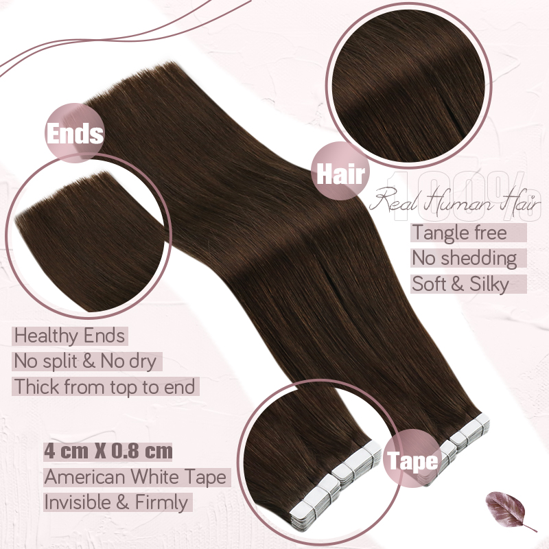 Ugeat Tape in Echthaarverlängerungen, 30,5–61 cm, maschinelles Remy-Haar, echtes Haar, Ombre-Blondes Haar, 2,5 g/Stück, 50 g/20 Stück