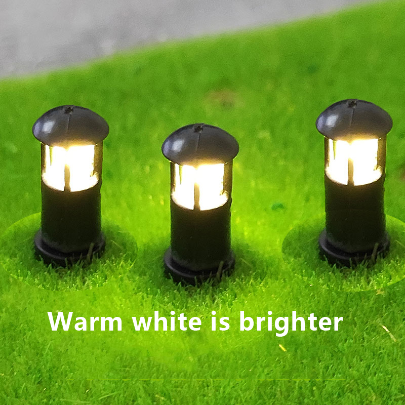 3/5pcs Model Lawn Lamp model Garden Lighting DIY Sand Table Landscape Mini Dioramas Grass Yard Lamppost Doll House Decoration