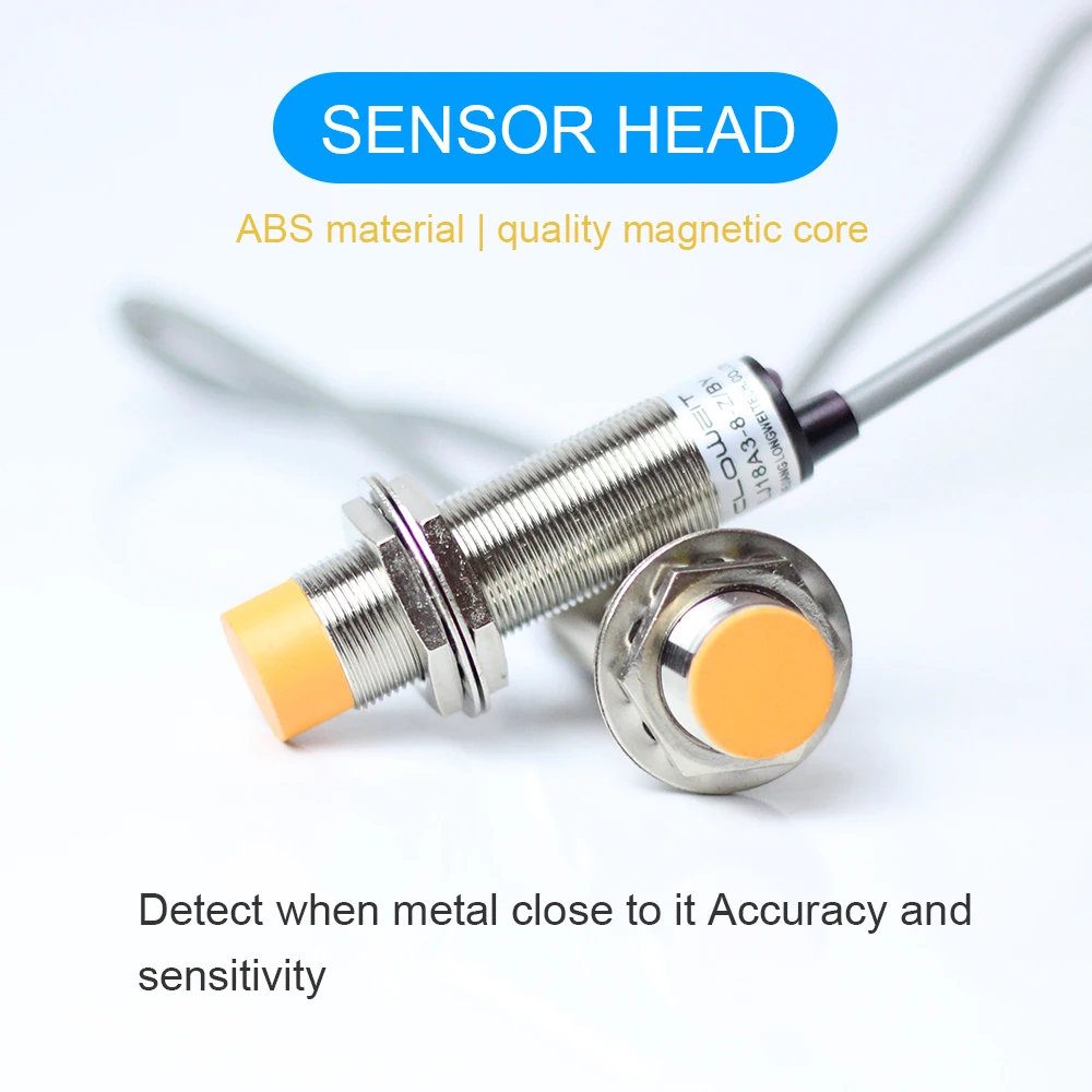 AUCHTEL Sensor jarak induktif LJ18A3-8-Z-BX DC 6 ~ 36V NPN PNP logam deteksi jarak 5mm 8mm