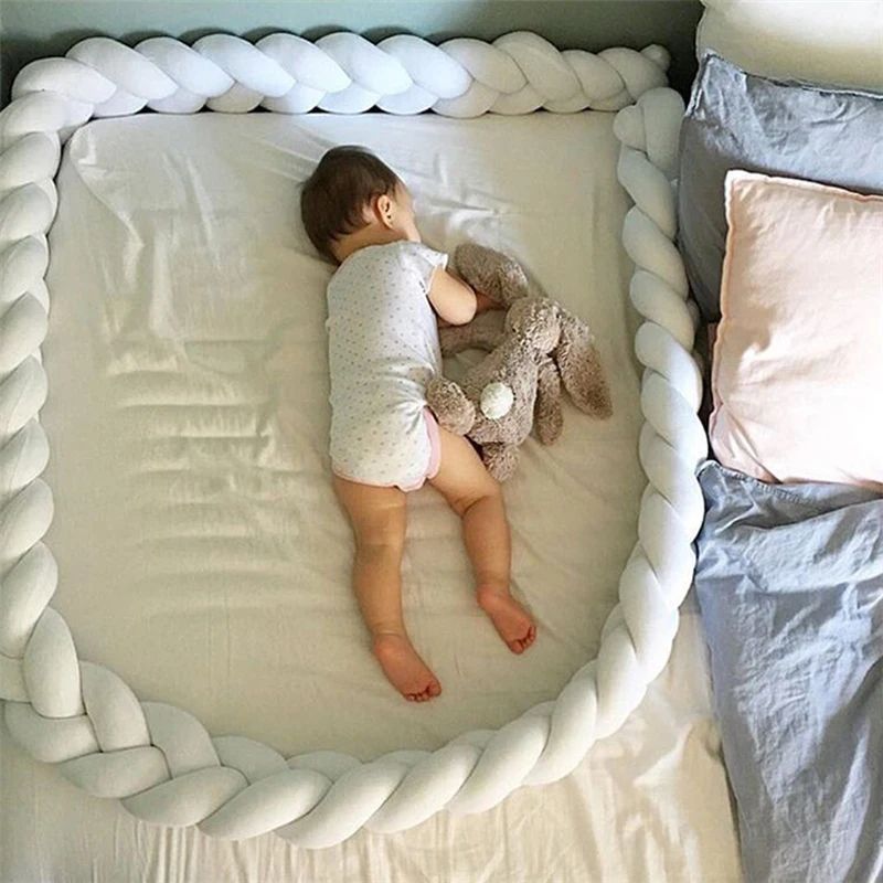 1M/2M/3M Giường Cũi Em Bé Bảo Vệ Nút Thắt Giường Cho Bé Ốp Lưng Dệt Vải Sang Trọng Trẻ Sơ Sinh Cũi Đệm dành Cho Bé Sơ Sinh VƯỜN Ươm Giường Ốp Lưng Trang Trí Phòng