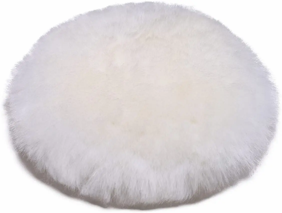 Len Đánh Bóng 2 Đến 7 Inch Da Cừu Mềm ĐỆM PHỒNG Miếng Lót Với Móc Và Vòng Lặp Lại Len Cắt Miếng Lót Cho xe Ô Tô Đồ Nội Thất Kính