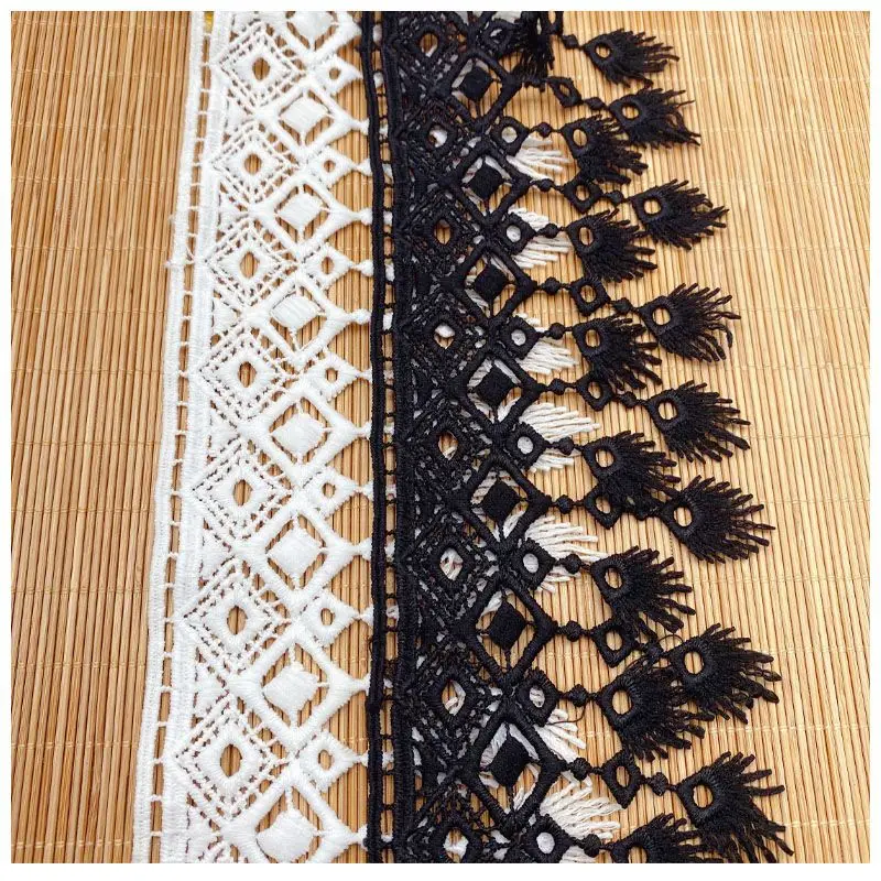 Hòa Tan Trong Nước Thêu Lụa Sữa Tua Rua Ren DIY Polyester May May Màn Đồ Mặc Nhà Váy Quần Áo Phụ Kiện