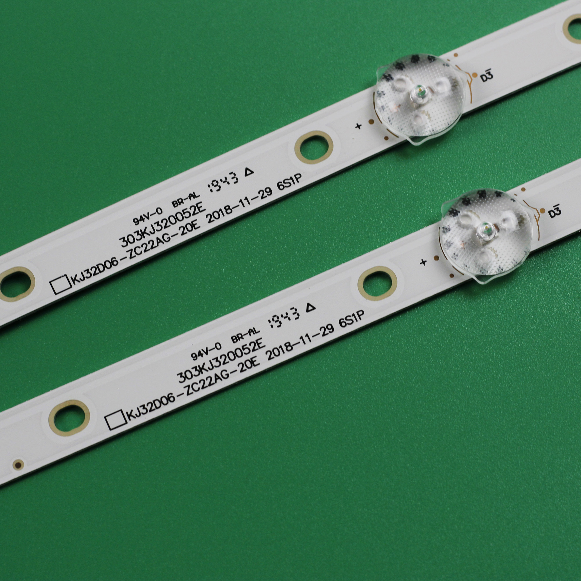 Tira de luces LED de retroiluminación, accesorio para KJ32D06-ZC22AG-09 12 20E 303KJ320044 KM0320LDCH 32LH0202 32HH1830 HTV-32R01-T2C/A4/B V320BJ6-Q01, 6 lámparas