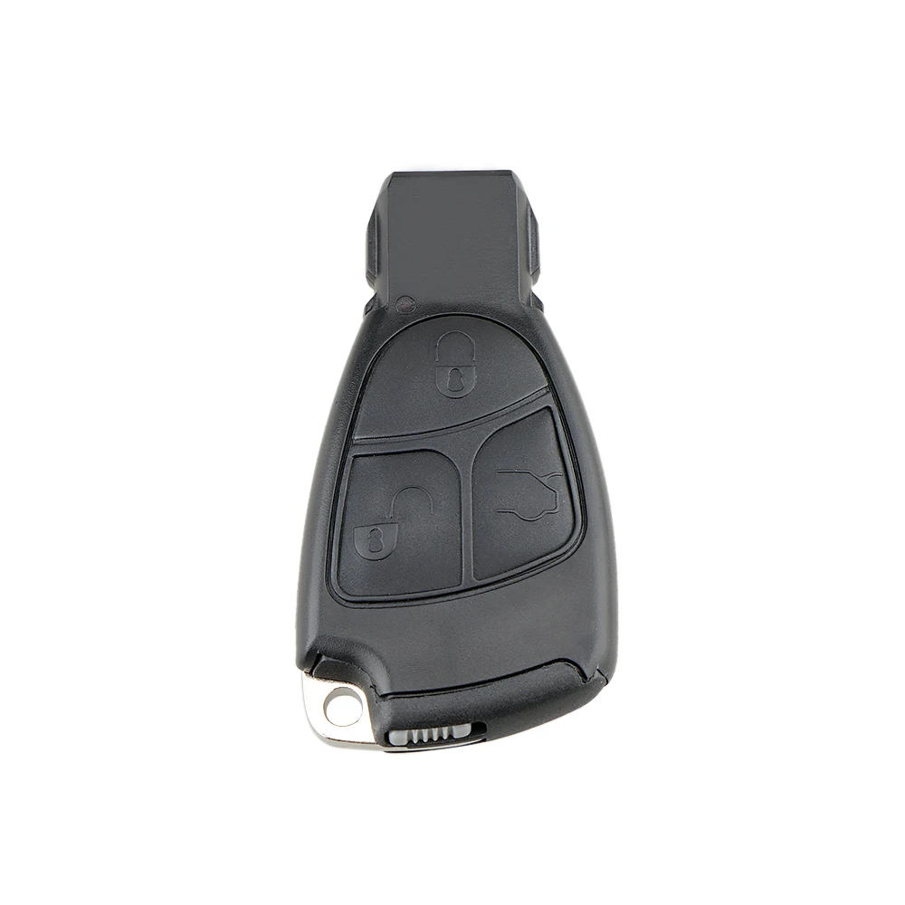 Chave do carro fob escudo caso substituição inteligente inserção chave remoto capa com balde e suporte de bateria para mercedes-benzc m b e cl sl