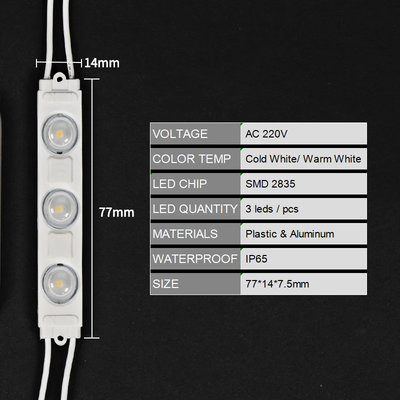 3leds moduł lampy 220V IP65 taśmy LED światła DIY Cutable 2835 ciepłe zimne białe dekoracje świąteczne salon profesjonalne ściany światła