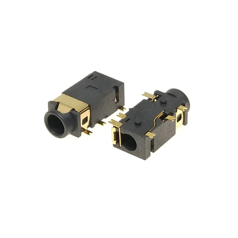 10PCS/LOT 3.5 MM Headphone Socket Audio Socket PJ-342 Surface Mounted 6 Feet Double Track Gold Plated PJ342