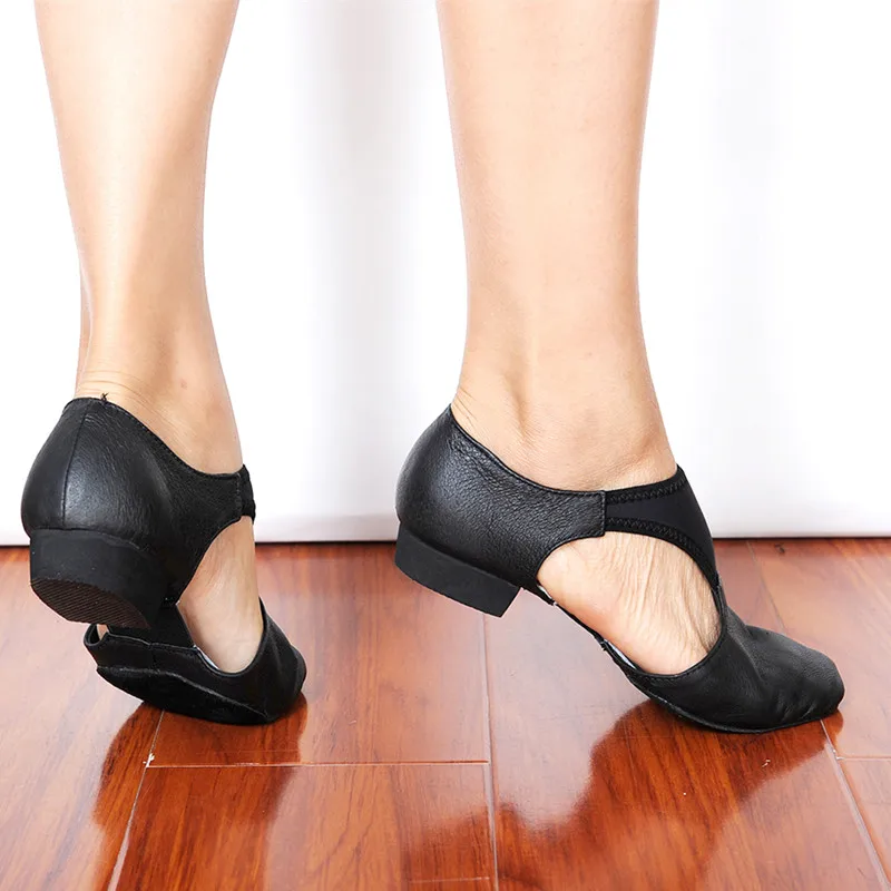 Sandalias griegas con arco elástico de cuero genuino, zapatos de baile de Jazz para mujer, zapatillas de Ballet para profesores de baile Jazzy, sandalias para ejercicio y gimnasio