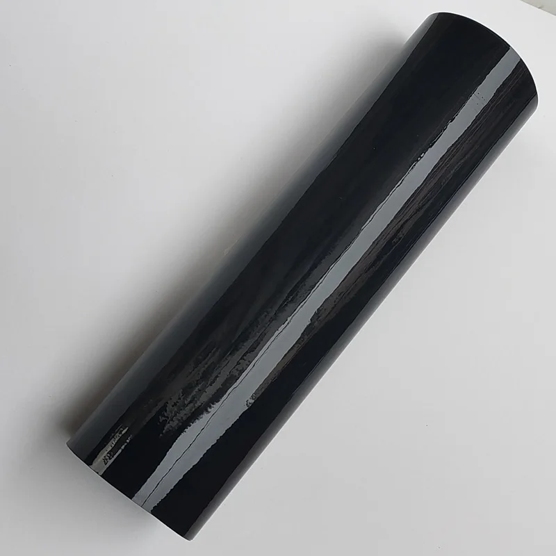 Ultra Glossy เปียโนสีดํารถไวนิลฟิล์ม GLOSS สติกเกอร์กาว Auto Decal Bubble ฟรีคอนโซลคอมพิวเตอร์แล็ปท็อปผิว