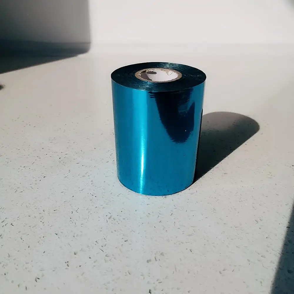 Feuille de papier ou plastique bleu clair pour estampage à chaud, 8cm x 120m, rouleau de couleur café à découper, DIY, livraison gratuite