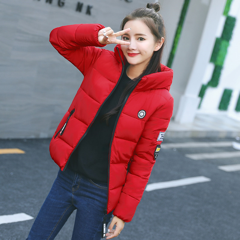 2021ใหม่ฤดูหนาว Parkas สตรีแจ็คเก็ตผ้าฝ้ายหนาหนา Parka Basic Coat สั้นของผู้หญิงแจ็คเก็ต5xl