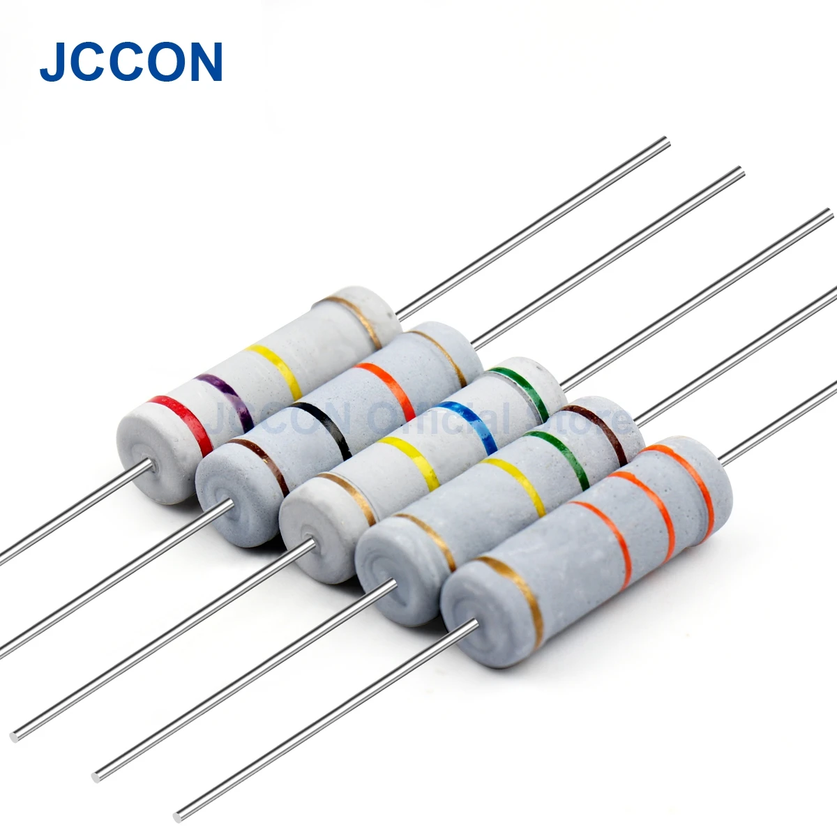 1W 2W 3W 5W Kit surtido de resistencias de película de carbono Kit de resistencias ohm resistencia de anillo de Color 0,1 ~ 750R 1K ~ 820K
