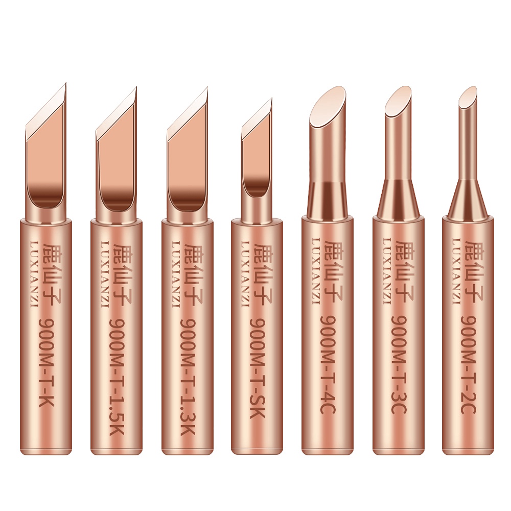 LUXIANZI 1pc 900M Soldering Iron Tip Copper Leadfree Weding Head BGA Solderig Station Tools SGS Quality Diamagnetic Serise Sting