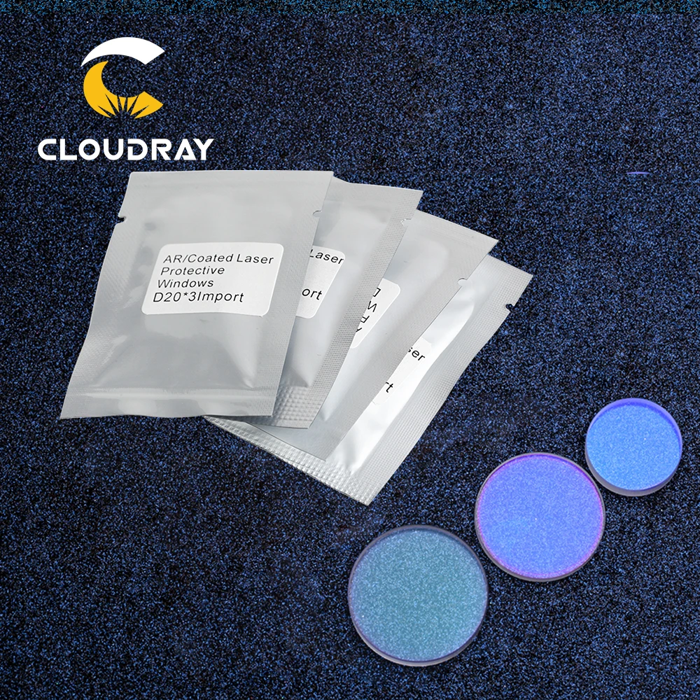 Cloudray 10 Chiếc Bán Kích Thước Laser Quang Học Bảo Vệ WIndows 18*2 27.9*4.1 30*5 37*7 1064nm Thạch Anh Hợp Nhất Silica Cho Đầu Laser