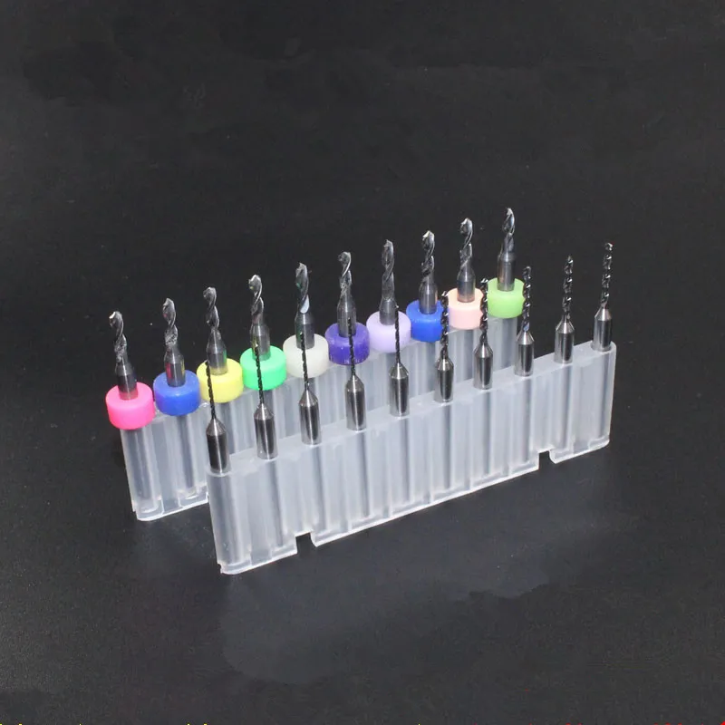 10 Cái/bộ 0.2 Sang 3.175Mm PCB Mini Mũi Thép Tungsten Carbide Cho In Bảng Mạch Mũi Khoan Cnc bit Máy