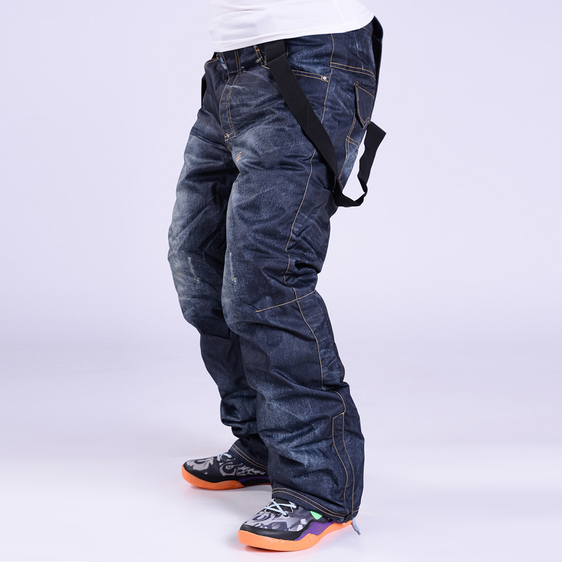 -35 メンズスノーパンツカウボーイスタイル冬屋外スノーボード服スキーズボン防風防水暖かいスーツ着用男性