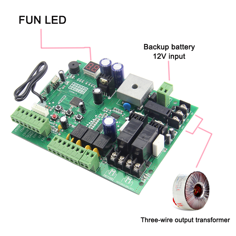 Placa PCB de tipo Universal para abridor de puerta oscilante, Panel automático de 24V, sistema de centro de Control inteligente