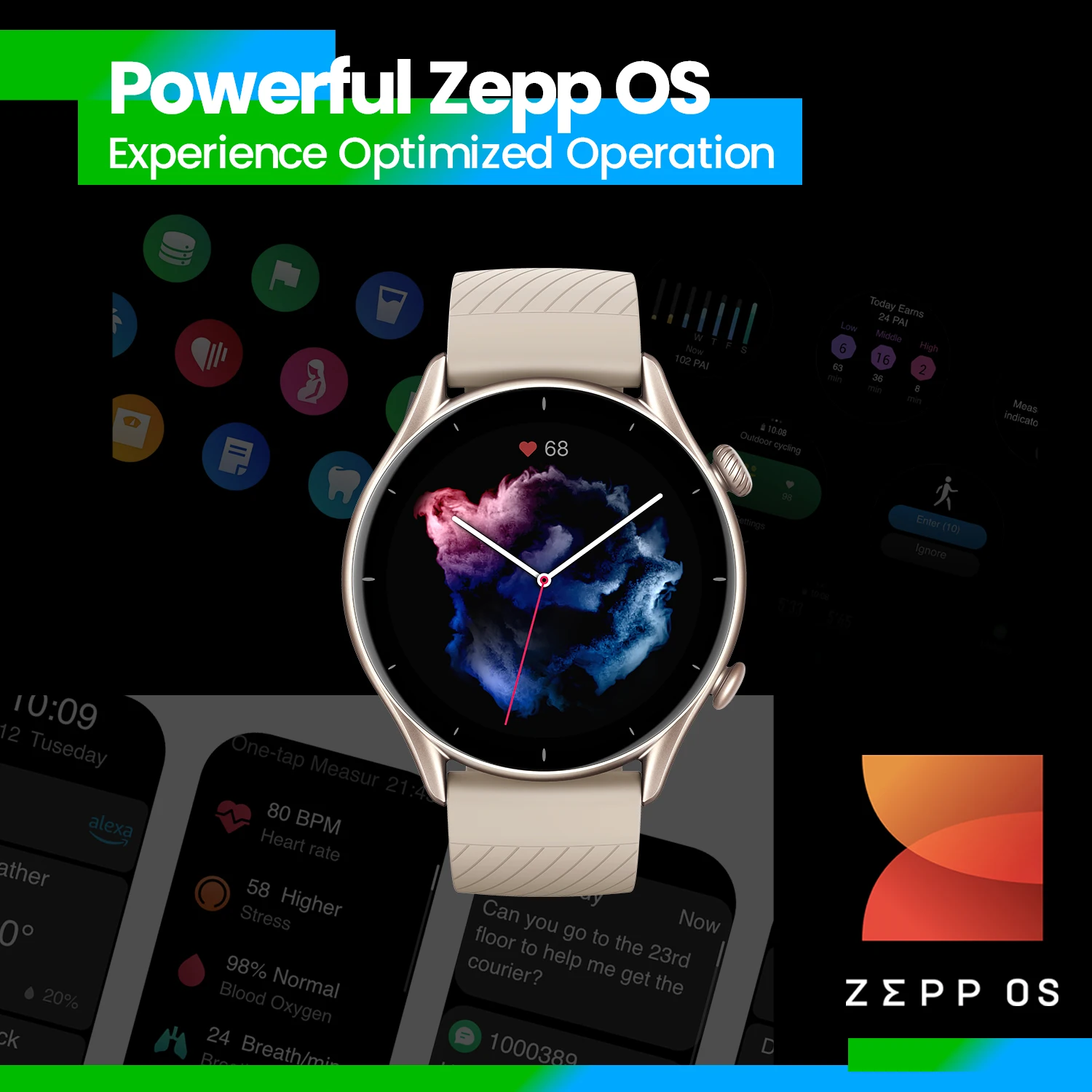 Phiên Bản Toàn Cầu Amazfit GTR 3 GTR3 GTR-3 Đồng Hồ Thông Minh Smartwatch 1.39 "AMOLED Zepp Hệ Điều Hành Alexa Được Xây Dựng Trong Định Vị GPS Thông Minh cho Android IOS