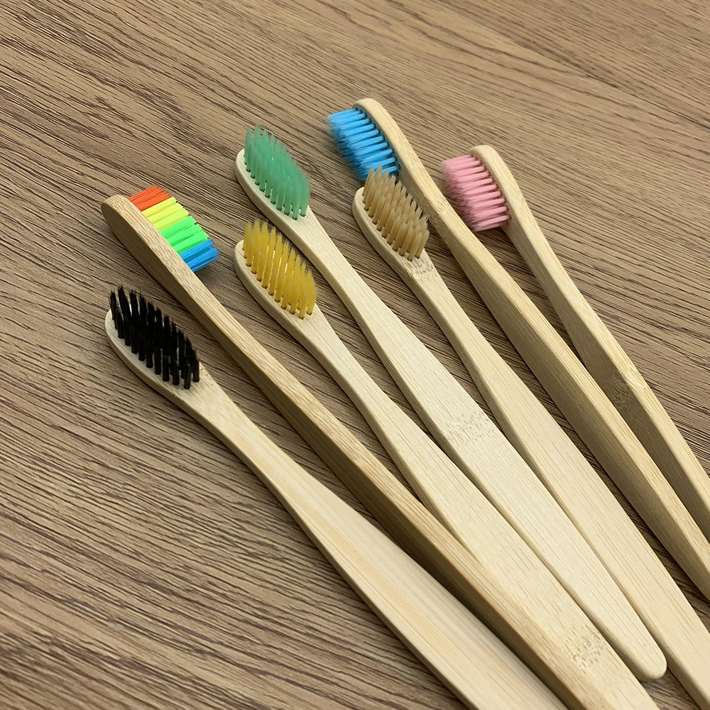 10Pc Sinh Thái Thân Thiện Tre Bàn Chải Đánh Răng Lông Bàn Chải Mềm Mại Nhựa Phân Hủy Sinh Học Không Chăm Sóc Răng Miệng Con Trưởng Thành Bàn Chải Đánh Răng Tre Tay Cầm Bàn Chải