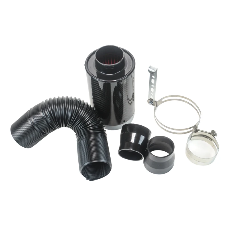 PQY - air Intake Mit Fan Universal Racing Carbon Fiber Kalten Feed Induktion Kit Air Intake Kit Air Filter Box/ODER WITHOUIT FAN
