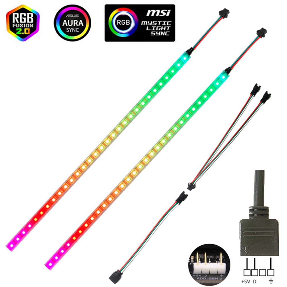Tira de luces LED direccionable ARGB de 5V, 3 pines, carcasa de ordenador, cinta de luz WS2812B SMD 5050, lámpara de escritorio para jugadores de Color cambiable Flexible