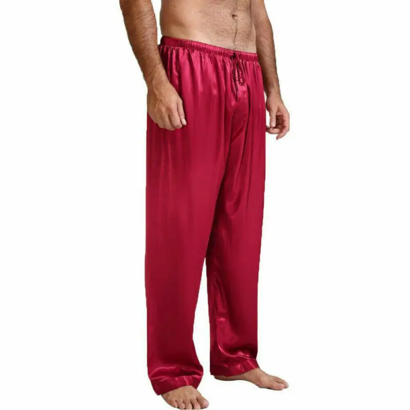 Nam Quần Rời Lụa Satin Đồ Ngủ Nữ Váy Ngủ Đồ Ngủ Pyjamas Quần Ngủ Đáy Quần