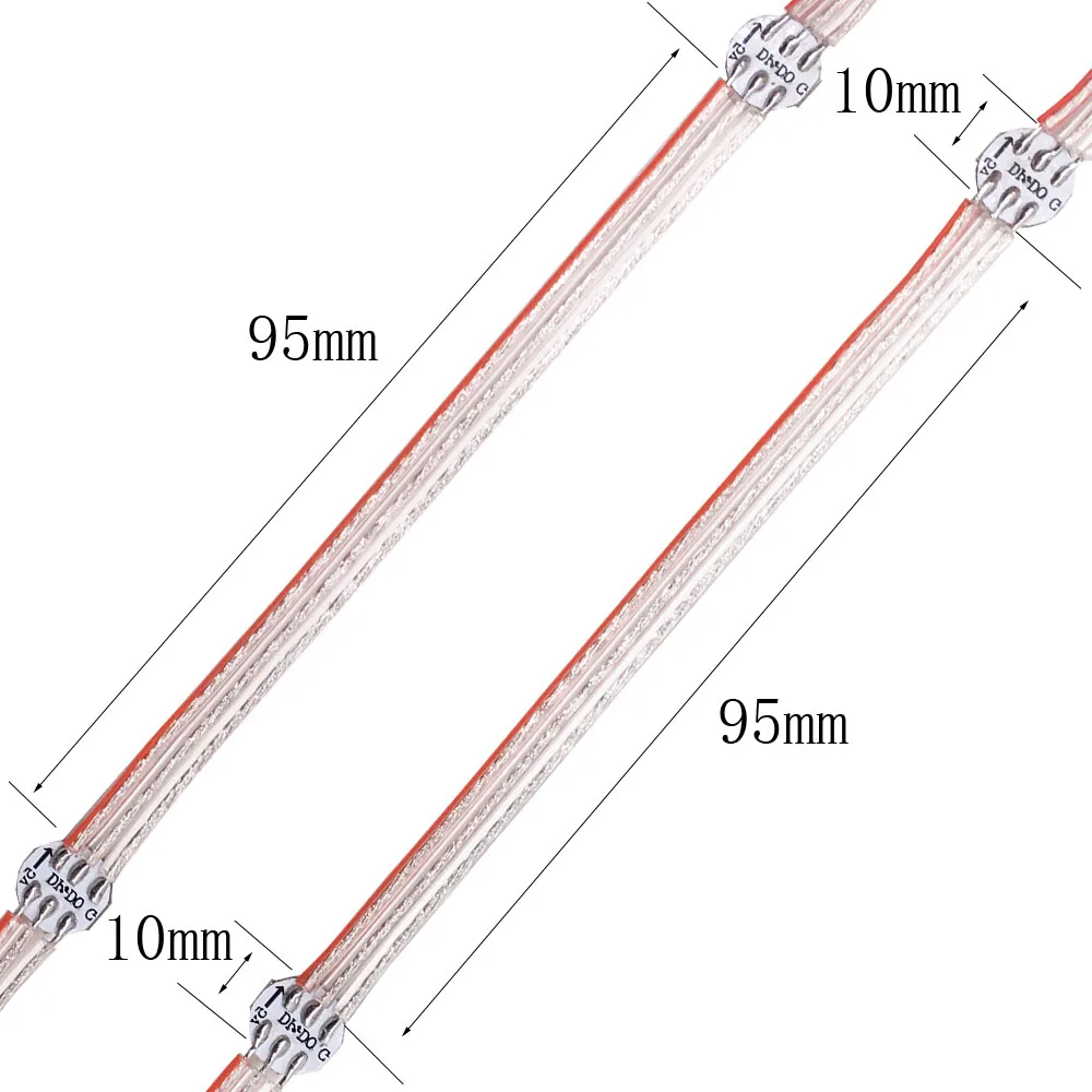 10/25/50/100Leds/cadena WS2812B píxeles RGB módulo de tira de LED tablero disipador de calor nudos direccionables individualmente DC5V