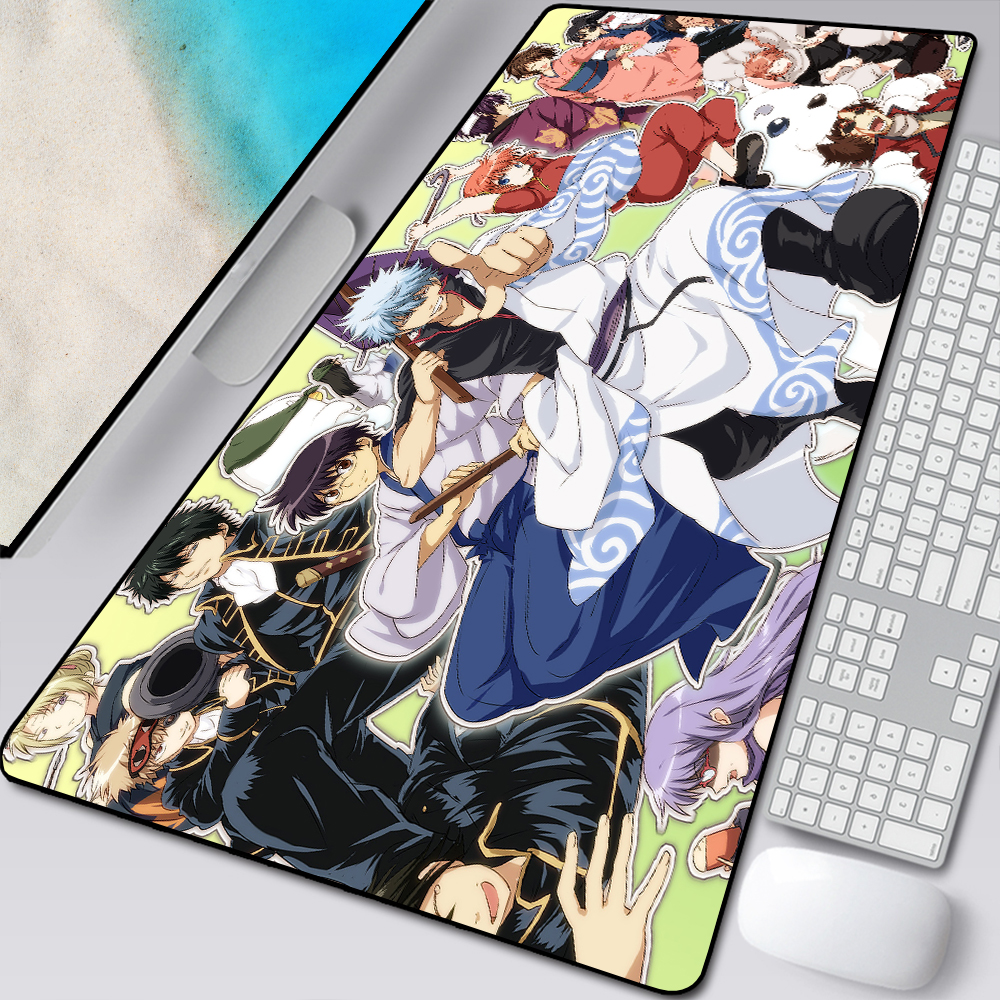 Gintama Mouse Pad Gamer Laptop Gaming Aksesoris Besar Locking Edge Keyboard Desk Mat Tapis Souris 900X400X3Mm Gift Mousepad