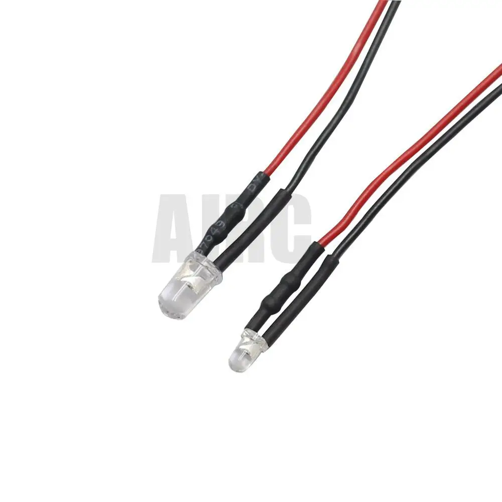 10 ชิ้น 3 มิลลิเมตร 5 มิลลิเมตร 3 โวลต์ - 12 โวลต์ไฟ Led สีแดงสีขาวสีเหลืองสําหรับ 1/10 Rc Crawler รถ Traxxas Trx4 G63 Axial Scx10 D90 D110 Rgt Hsp Yikong