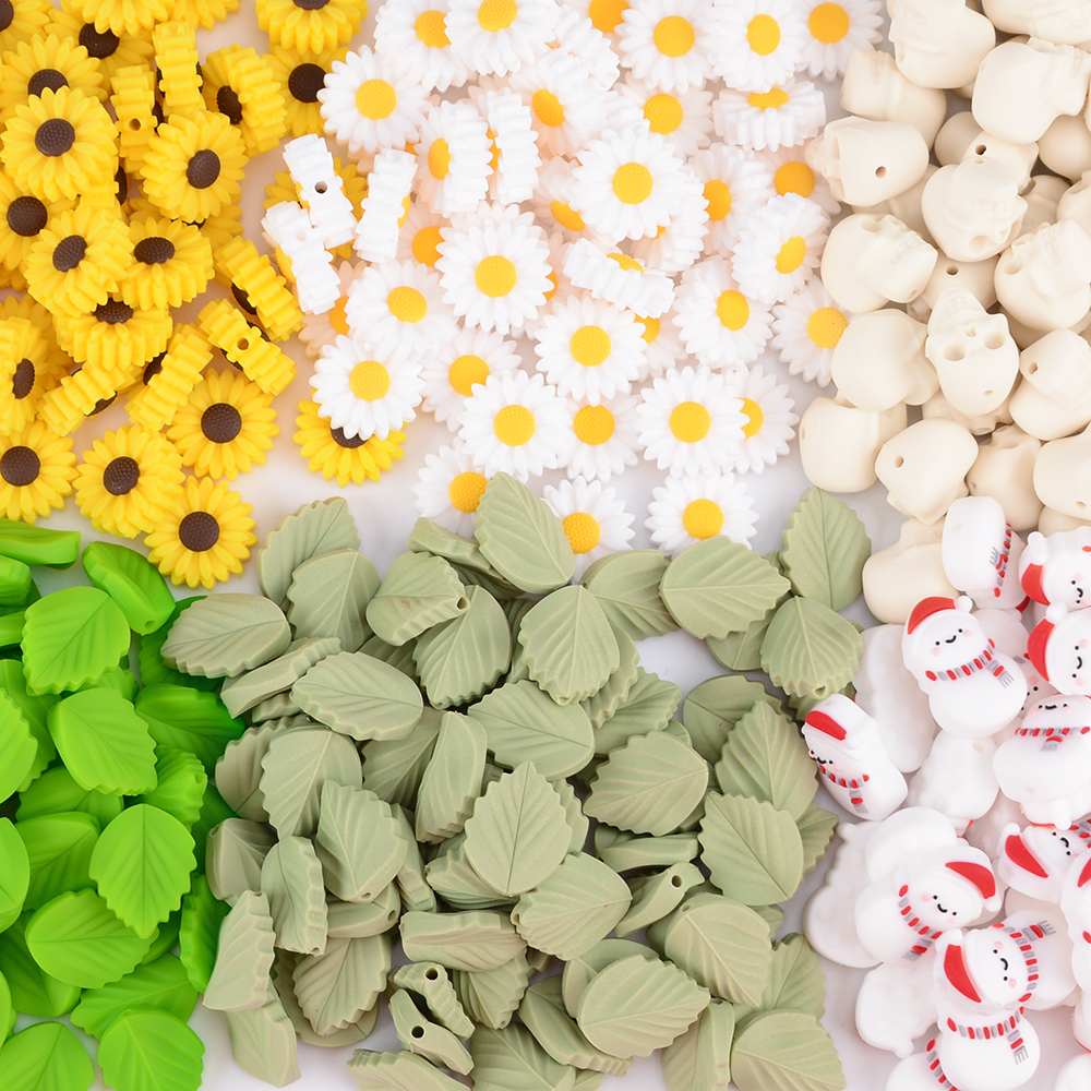 LOFCA 50 sztuk 12mm silikonowe koraliki z soczewicy dziecko ząbkowanie koraliki BPA-Free Food Grade Making Baby pielęgnacja jamy ustnej łańcuszek do smoczka akcesoria