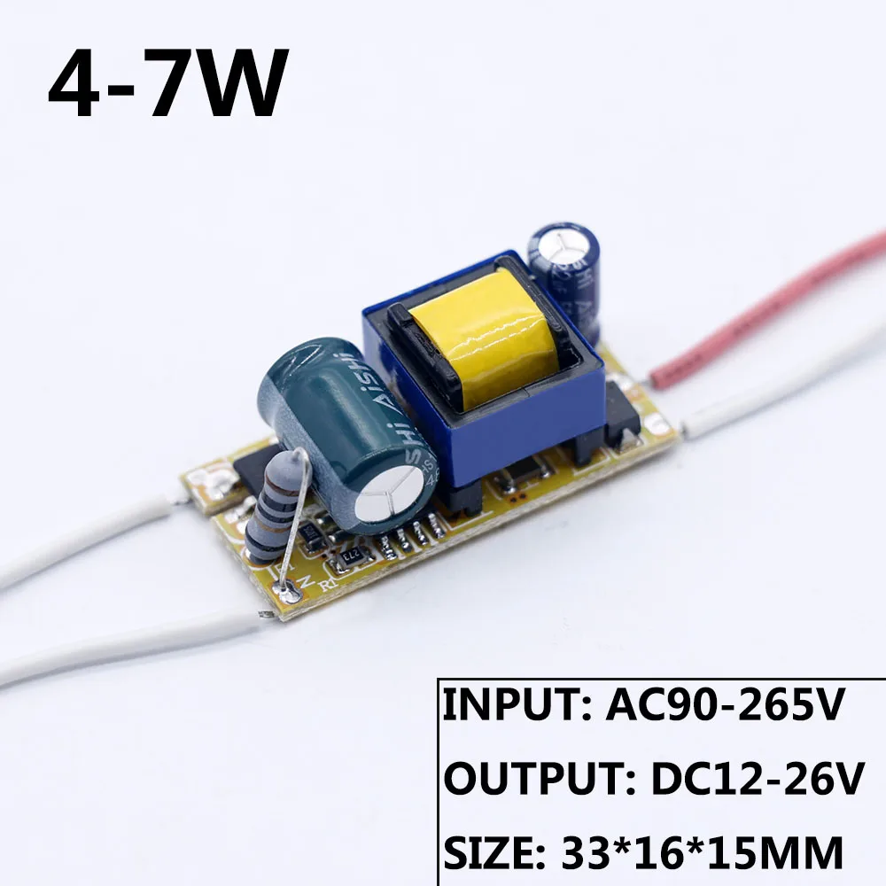 Controlador LED 1W 3W 4W 6W 9W 10W 13W 15W 16W 18W 300mA adaptador de fuente de alimentación LED 350mA 90-265V transformadores de iluminación para LED