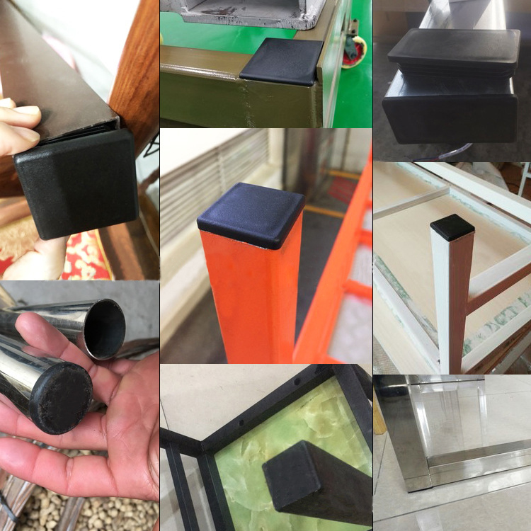 25*25mm Square Plastic Blanking End Cap Tube Pipe Insert Plug Bung Black