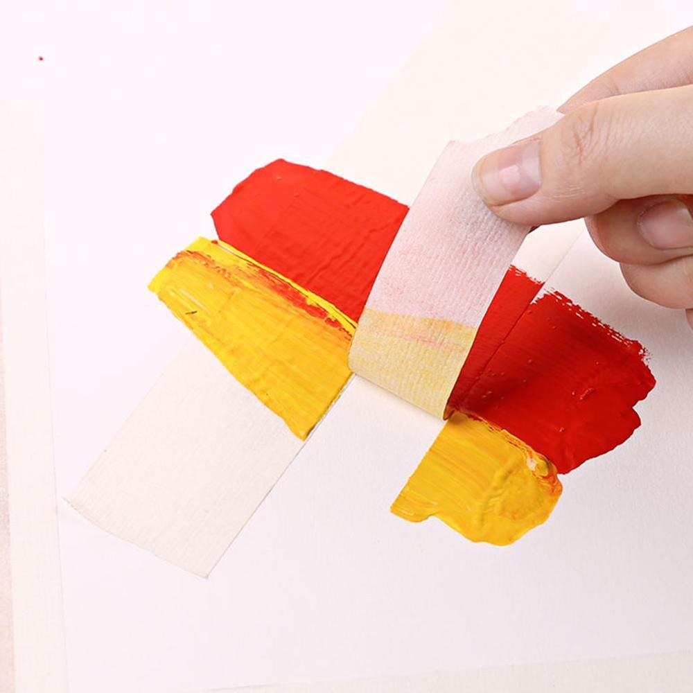 Ruban adhésif de masquage d'interconnexion, papier texturé de peinture, couvercle de colle, outil d'art blanc de robinet, fournitures de croquis de papier, K3Z4
