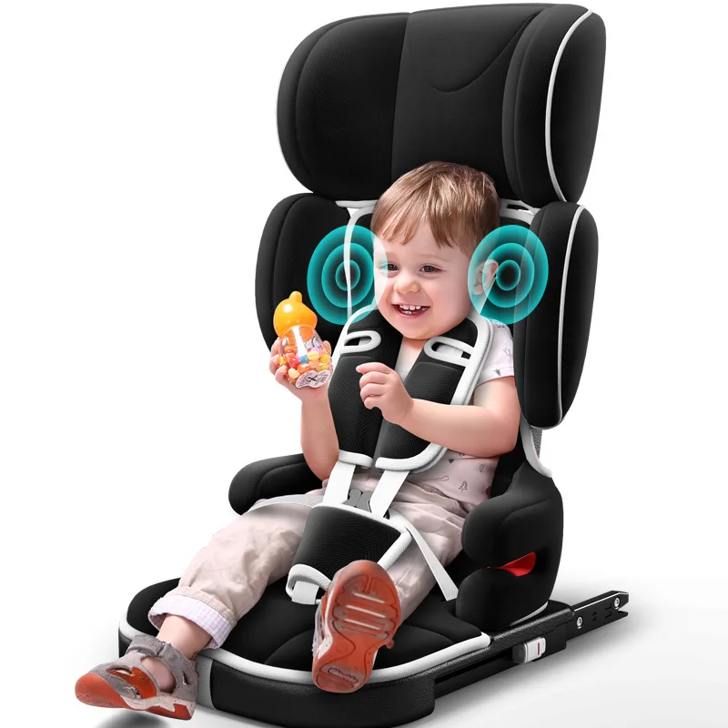 แบบพกพาที่นั่งในรถเด็กพับความปลอดภัยของเด็กที่นั่งบลูทูธเพลง Isofix Latch อินเทอร์เฟซเด็กทารกรถที่นั่งสำหรับ1 ~ 12 Y